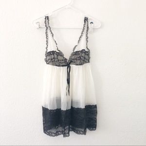 {Victoria’s Secret} Black and White Babydoll c19
